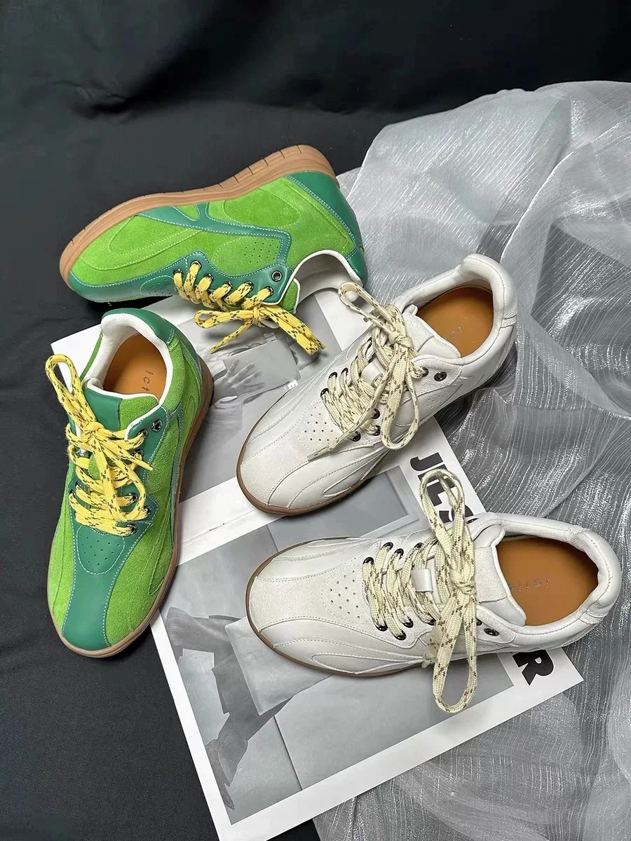 7 9cm Women Chunky Sneakers Casual White Internal Height High Heels Dad Shoes Luxury Designer Brand Fashion Platform Spring 2025