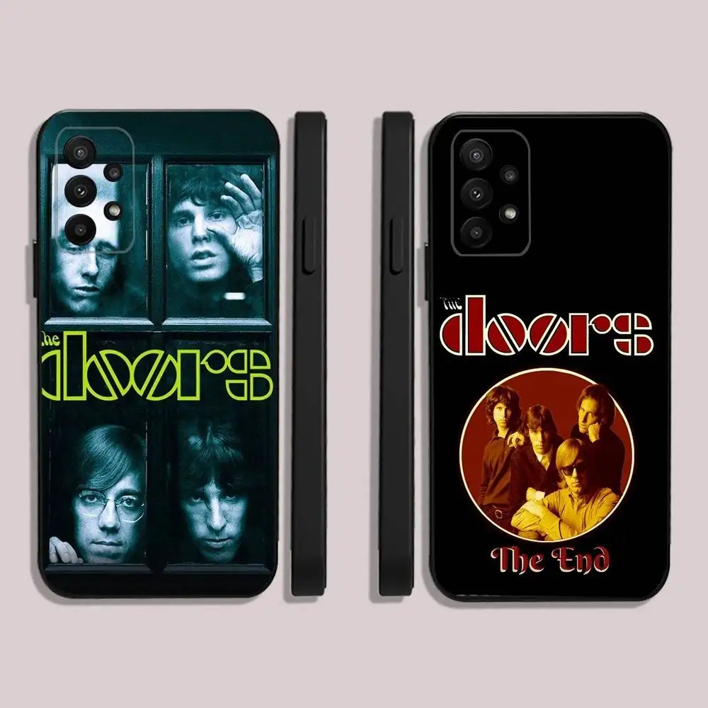 

The Doors Band Phone Case For Samsung S25,23,22,30,24,10,9,Ultra,Plus,Lite,FE,5G Black Soft Case