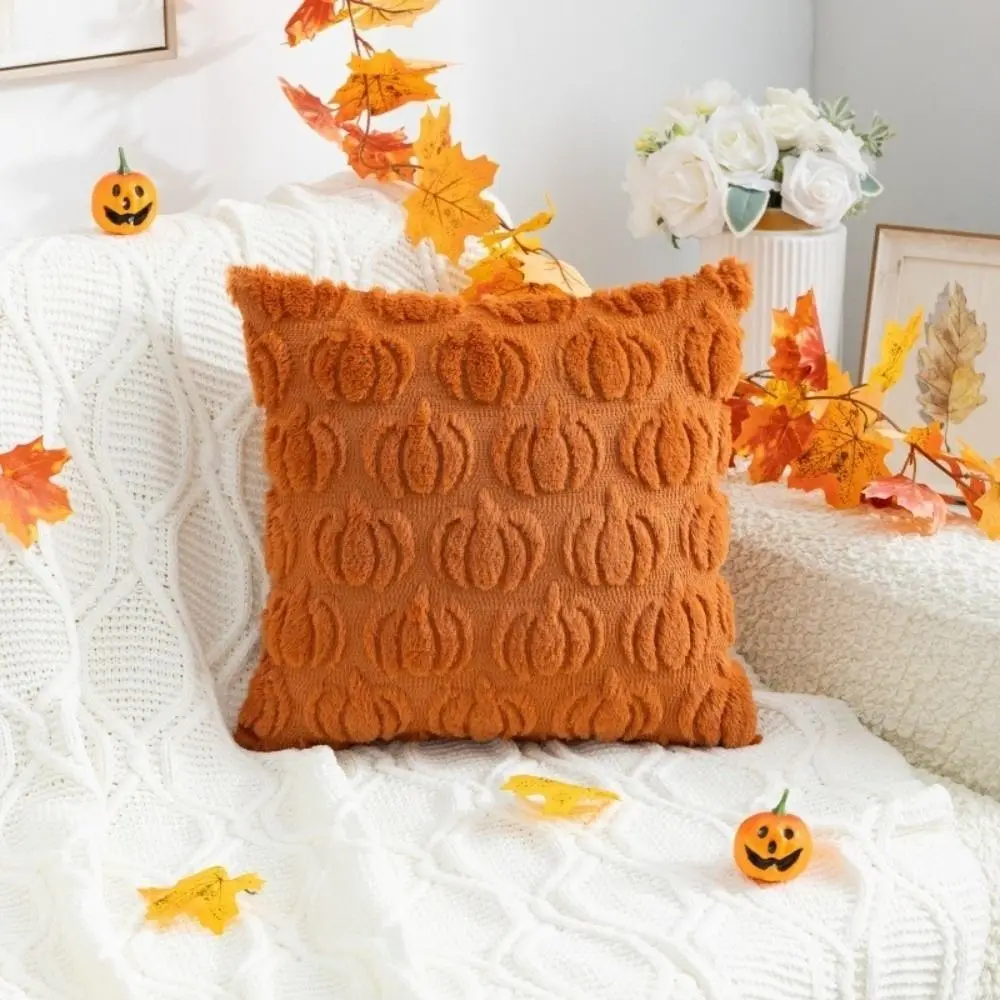 18x18 Inches Throw Pillow Covers Soft Fabric Faux Wool Material Pillowcase Embroidery Details Quilting Design Pillow Cases