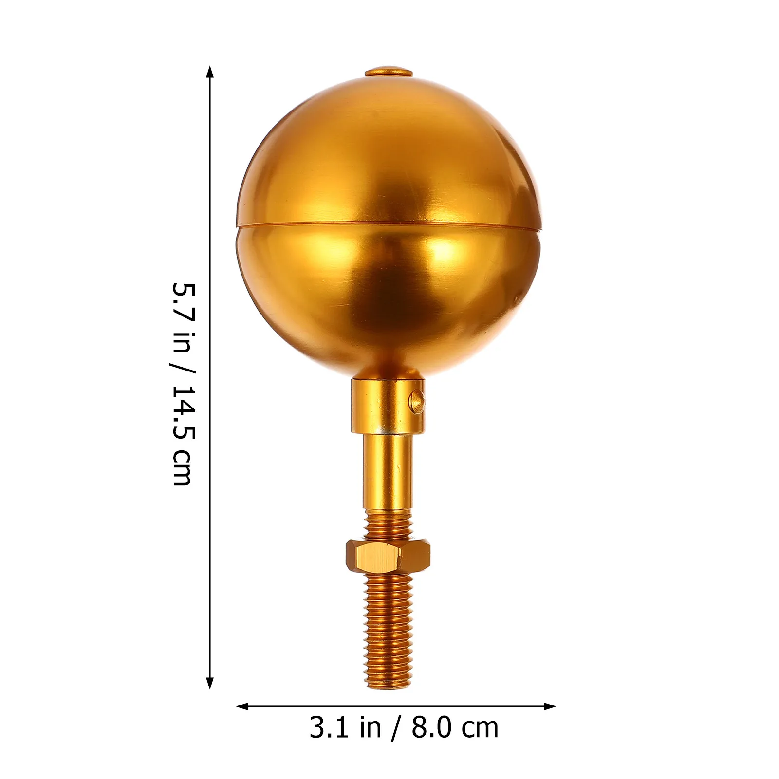 1Set Flagpole Accessories Aluminum Alloy Outdoor Flag Ball Cap Replacement Flagpole Head Accessories Heavy Duty Kit