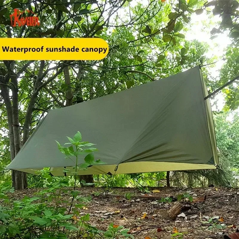 TRAVELER 410x290cm canopy Wildlife Camping Pole less Tent Camping Outdoor Floor Mat March Canopy Floor Mat Bushcraft