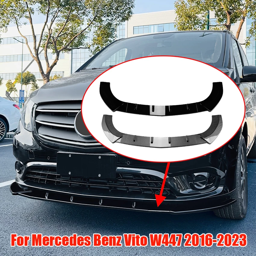 

2016 - 2023 For Mercedes Benz Vito W447 Car Front Bumper Lip Spoiler Splitter Diffuser Detachable Body Kit Cover Guard