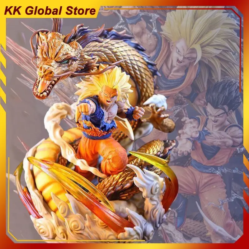 29.5Cm Dragon Ball Anime Figuur Son Goku Vuist Periferie Actie Figuur Collectie Ornamenten Desktop Model Pop Cadeau Speelgoed
