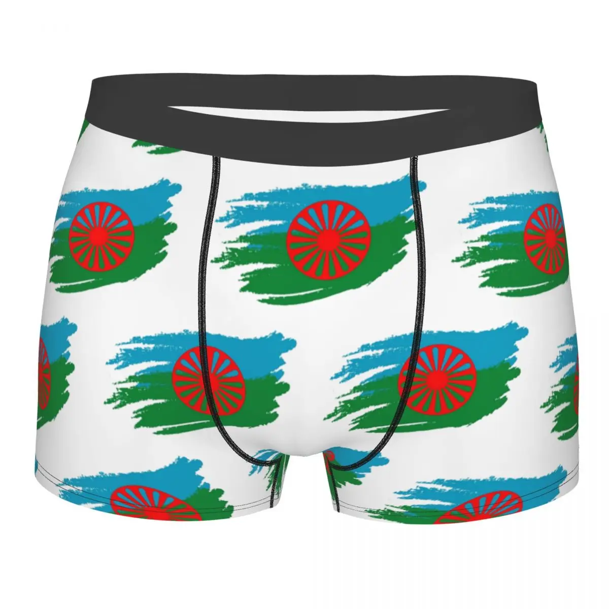 Boxer Underpants Shorts Rom Gypsy Romani Flag Panties Men Breathable Underwear for Homme Man Boyfriend Gift