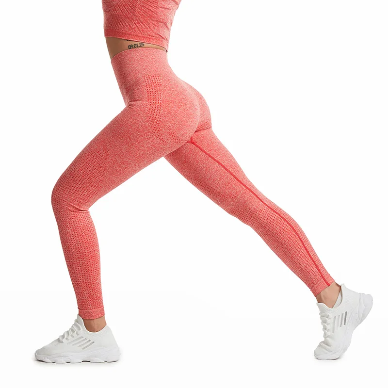 Mallas sin costuras de cintura alta para mujer, pantalones de Yoga para Fitness, Sexy, Push Up, para gimnasio, mallas deportivas ajustadas elásticas