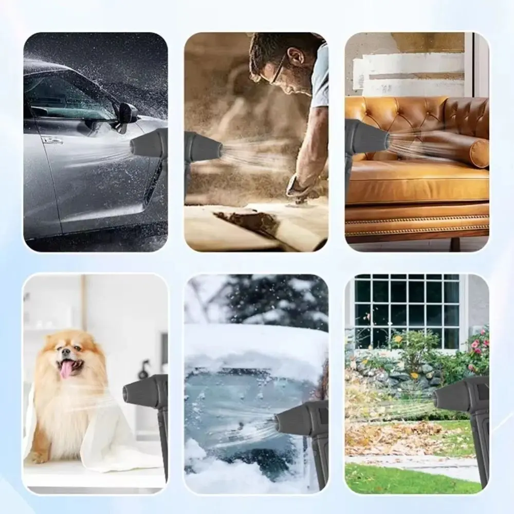 130000 RPM Mini Turbo Jet Fan Wireless Brushless Motor Electric Air Duster Rechargeable High-speed Handheld Violent Fan Car