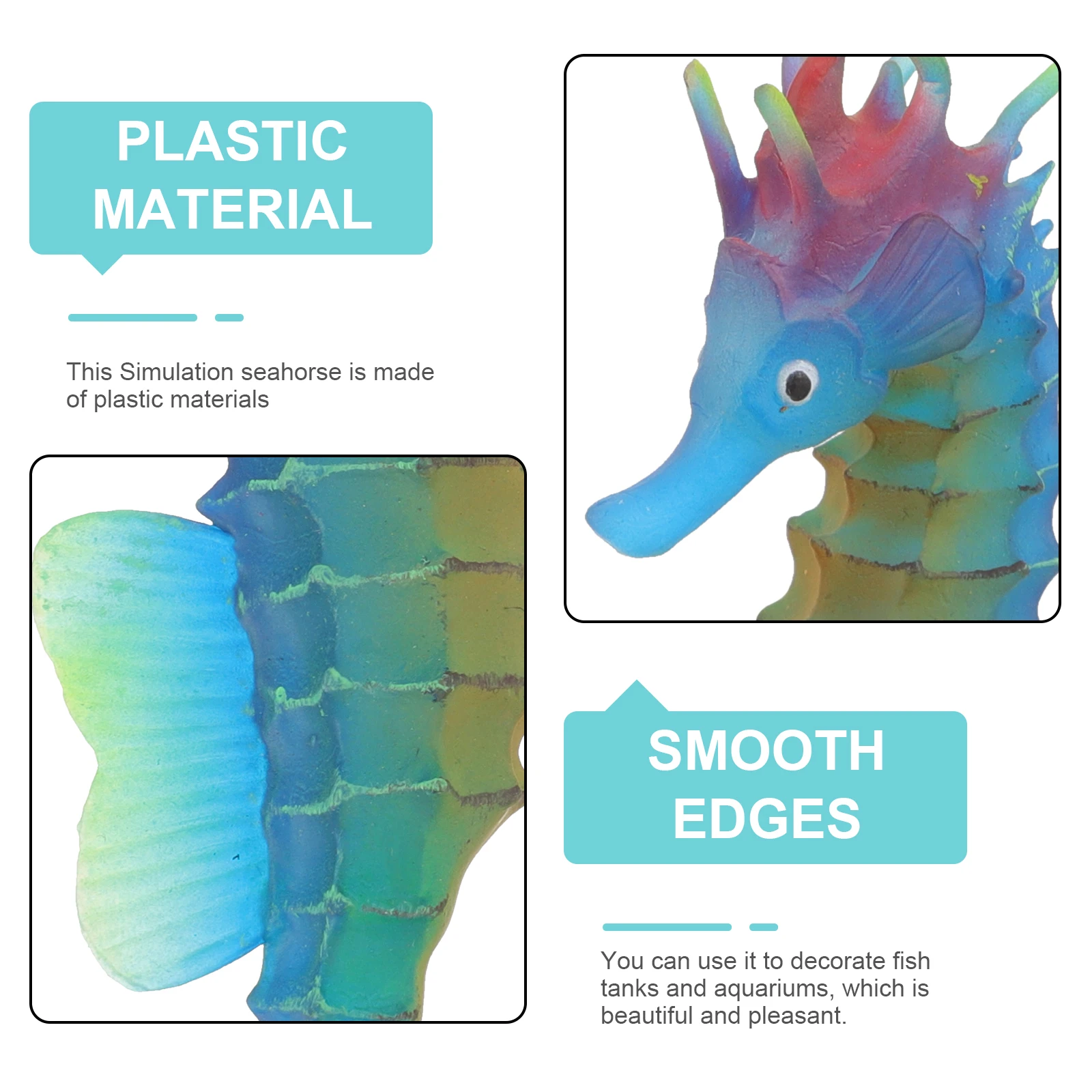 

Creative Simulation Seahorse Aquarium Decoration Fish Tank Ornament Educational Learning Plastic Marine Animal Party Prop