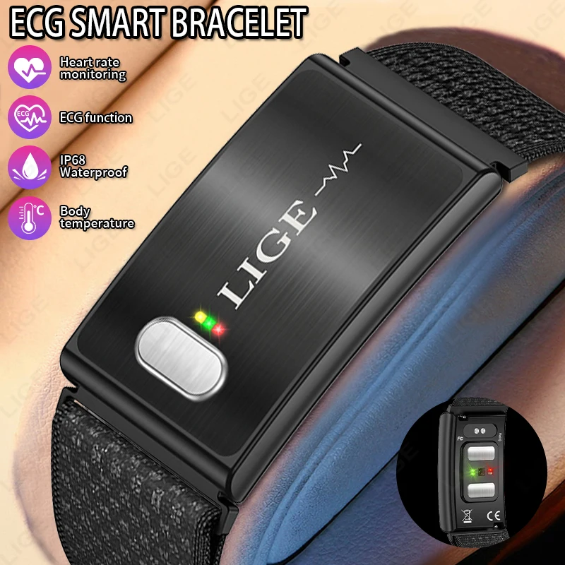 

ECG Smart Bracelet HRV Monitor Fitness Tracker Sport Band 2026 New Health Waterproof Wristband No Screen Smartwatch Women Men