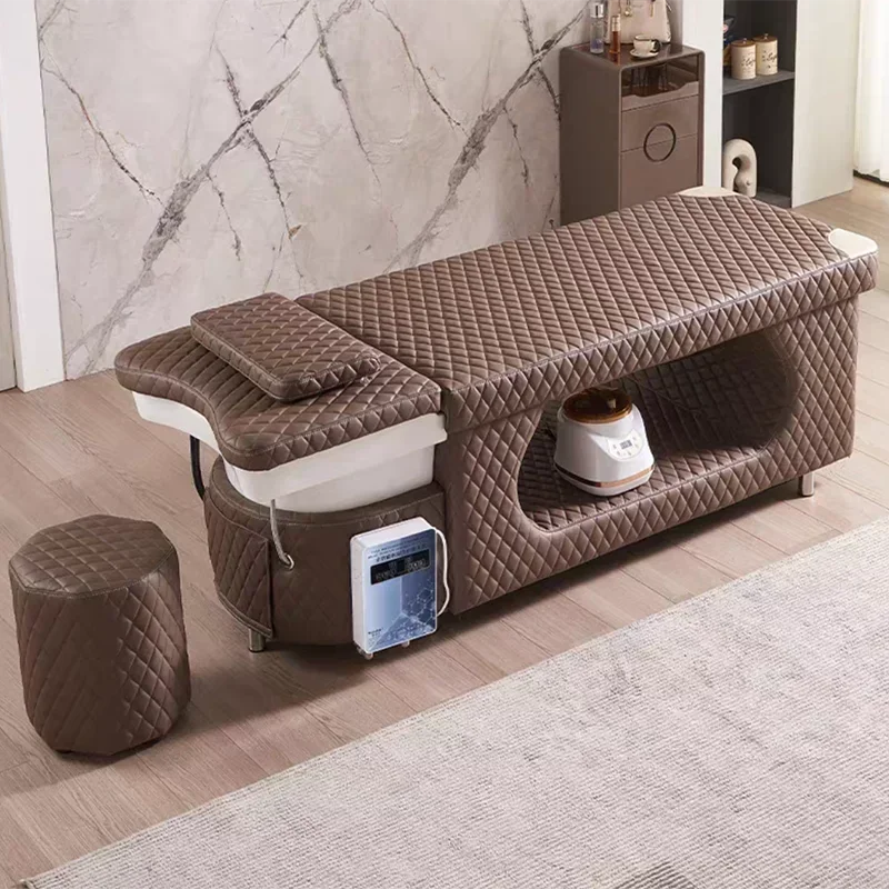 

Spa Bed Hair Massage Stock Beauty Salon Chairs Makeup Chair Professional Products Headspa Treatment Wash Shampoo Bed