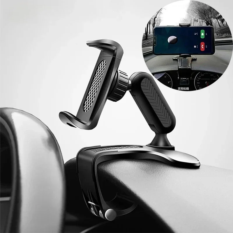 

Dashboard Car Phone Holder ABS Mobile Phone Sun Visor Holder Auto Rear View Mirror Phone Support 360 Degree Rotation Accessories