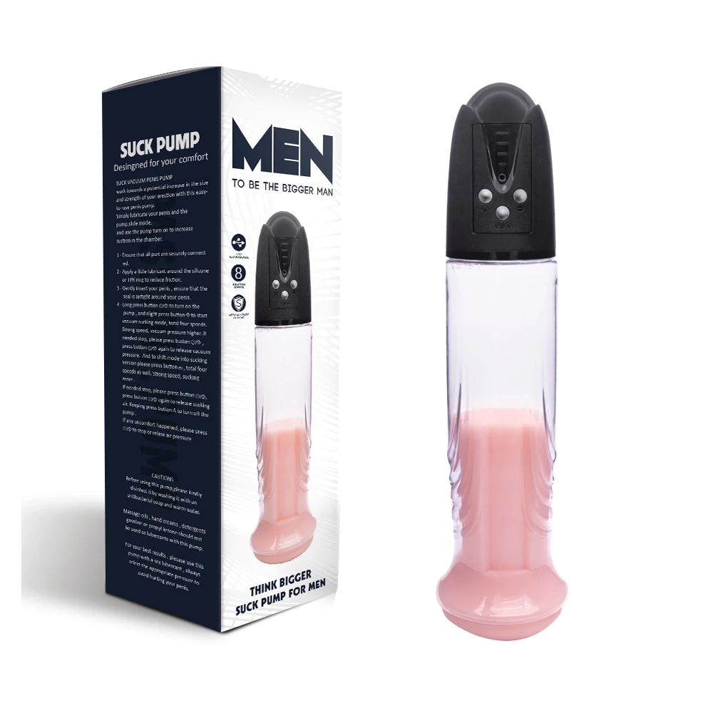 Penis Pump Enlarger Automatic Sucking Penis Pumps Sex Toys for Men Dick Pump Penis Extender Vacuum Pump Penile Trainer with Box