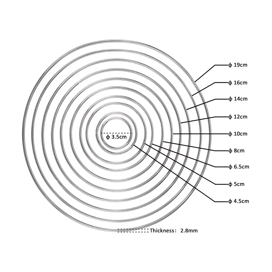 

10pcs Silver Metal Craft Hoops Metal Dream Catcher Dreamcatcher Ring Macrame DIY Wedding Wind Chime Hanging Decor Accessory