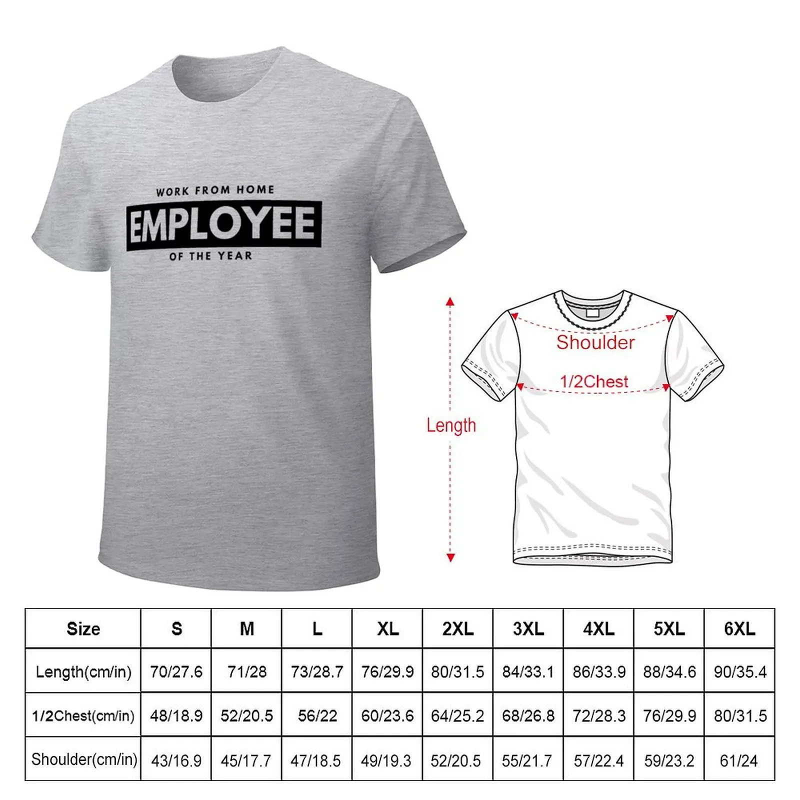 Work from home employee of the year T-Shirt vintage clothes boys whites plain clothes for men