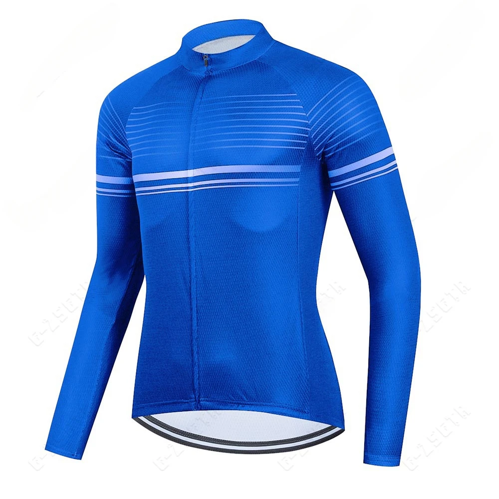 New Autumn Purple Long Sleeve Mens Cycling Jerseys MTB Bike Tops  Comfortable Bicycle Shirts