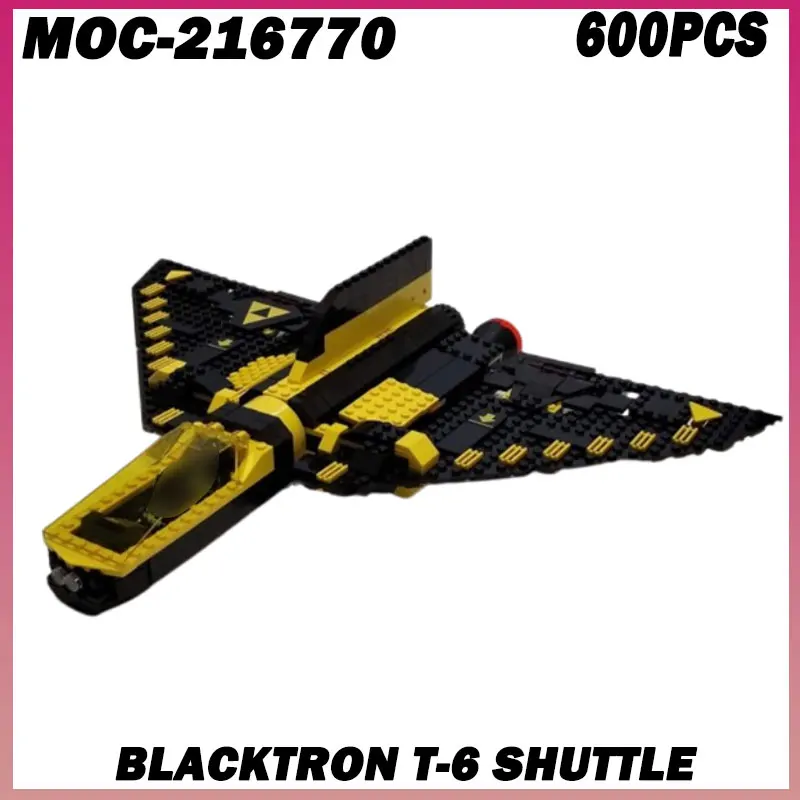 

600 шт. MOC- 216770 Blacktron T-6 шаттл космический корабль звездный план звездный корабль строительные блоки модель DIY сборка кирпичи игрушки подарки