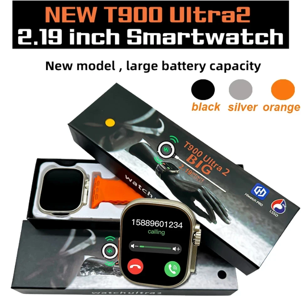 

2026 T900 Smart Watch Men 49mm Series 8 2.3 "AMOLED Screen NFC Compass Waterproof For Apple Watch IWO Ultra 8 Smartwatch