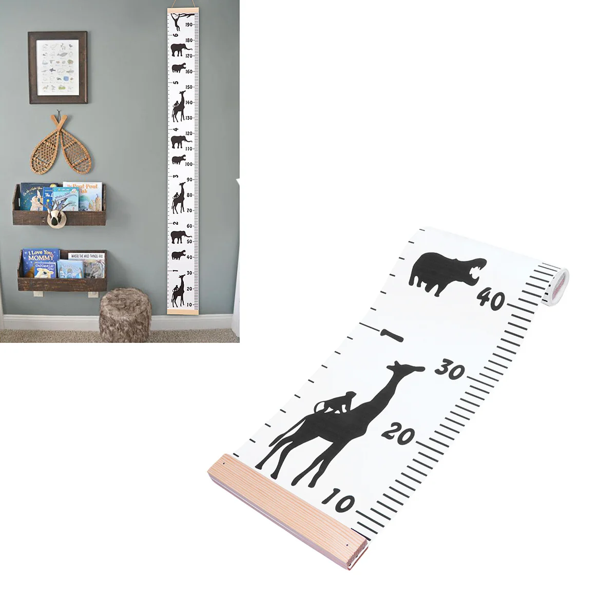 

Kids Growth Chart Height Measurement Ruler Waterproof Eco-Friendly Safe For Children Wall Decoration Hanging Art Decal Baby