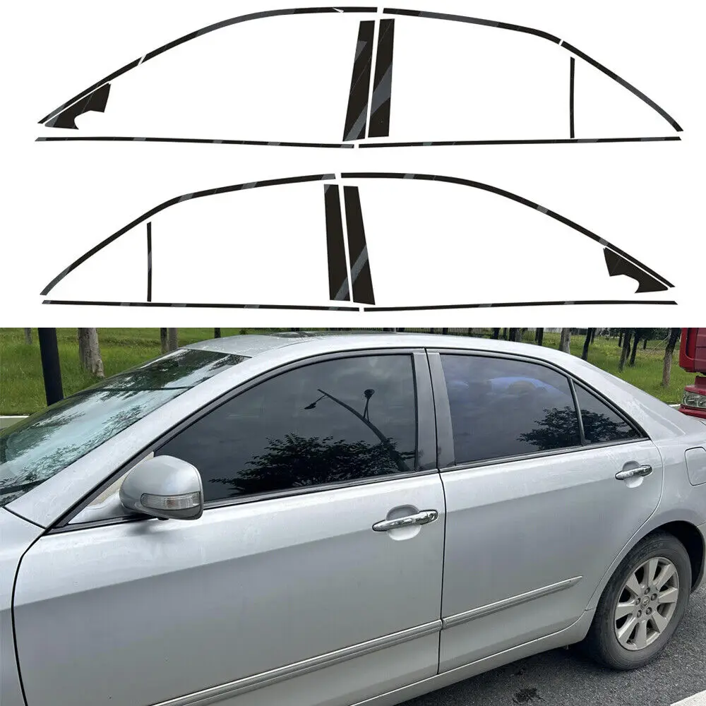 

Matte/Glossy Black Chrome Delete Window Trims For Toyota Camry XV40 2006-2011