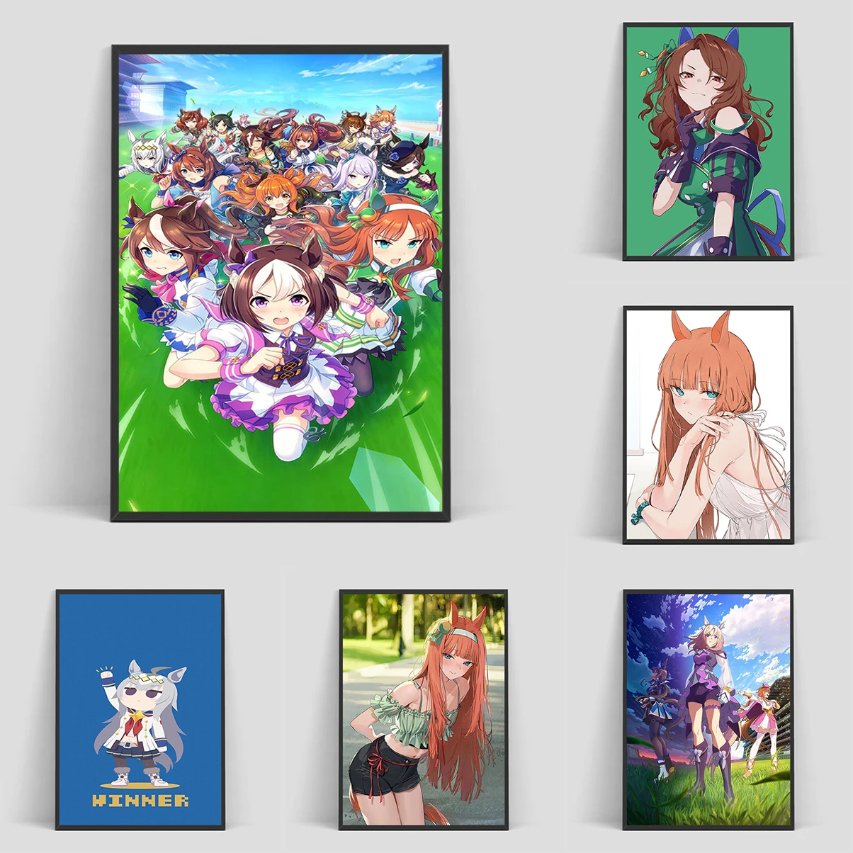 

Anime Game Umamusume Poster Home Decor Room Aesthetic Picture on the Wall Decoration Painting Vintage Decorative Paintings