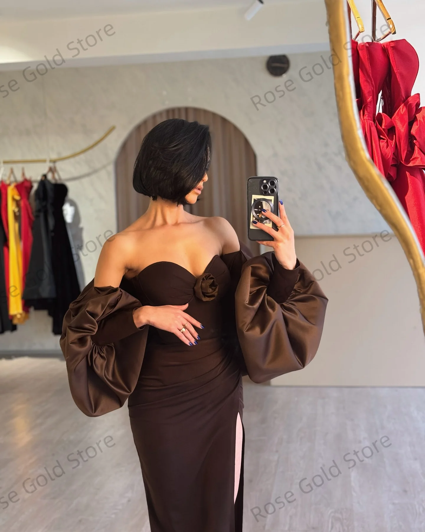 Nieuwe zeemeermin avondjurk klassieke lieverd formele vestidos de gala met bloemceremonie moderne zijsplit gewaden de soiree