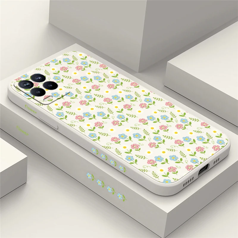Phone Case For OPPO Realme Narzo Note 80 50 60X 60 Pro N55 N53 50i 50A Prime 30 Fashion Little Flower Print Shockproof Cover