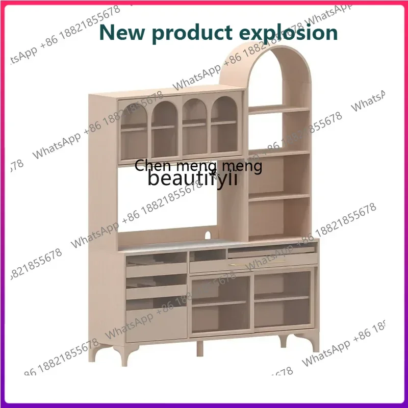 K182  Collector's side cabinet, Nordic living room wine cabinet, cabinet integrated against the wall storage cabinet