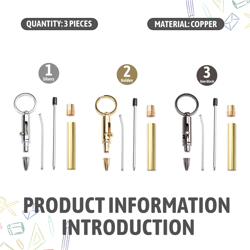 AWAH Wood Woodturning Ballpoint Kit Mini Bolt Pen/Keychain For Men Gift Turning Pen Kits