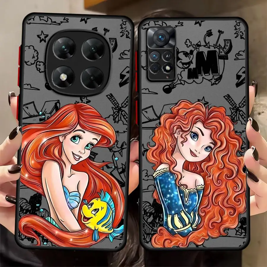 Custodia per telefono per Xiaomi Redmi Note 9s 12S 14 Pro 10s 11s 11 12 13 Pro Plus Cover morbida Cute Princess