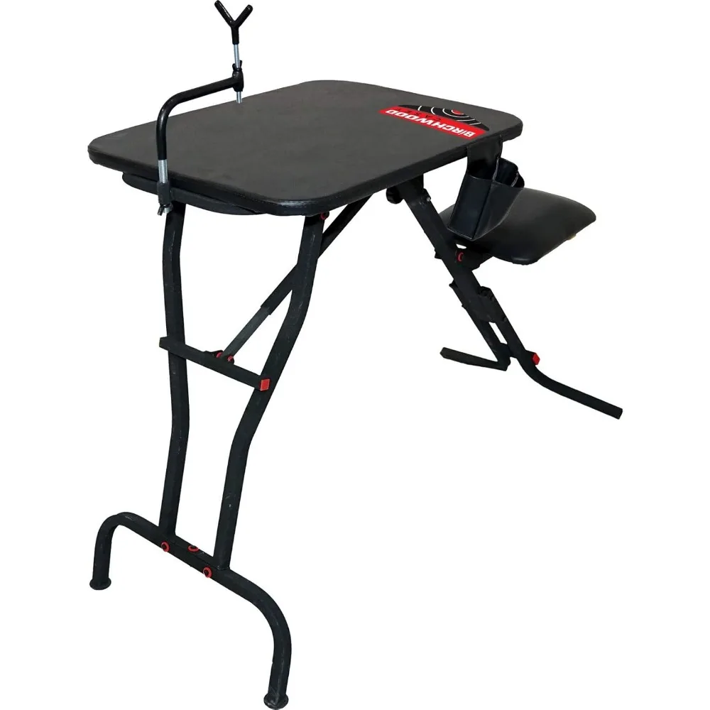 BIRCHWOOD CASEY Ultra Steady Lightweight Folding Shooting Bench with Seat, Adjustable