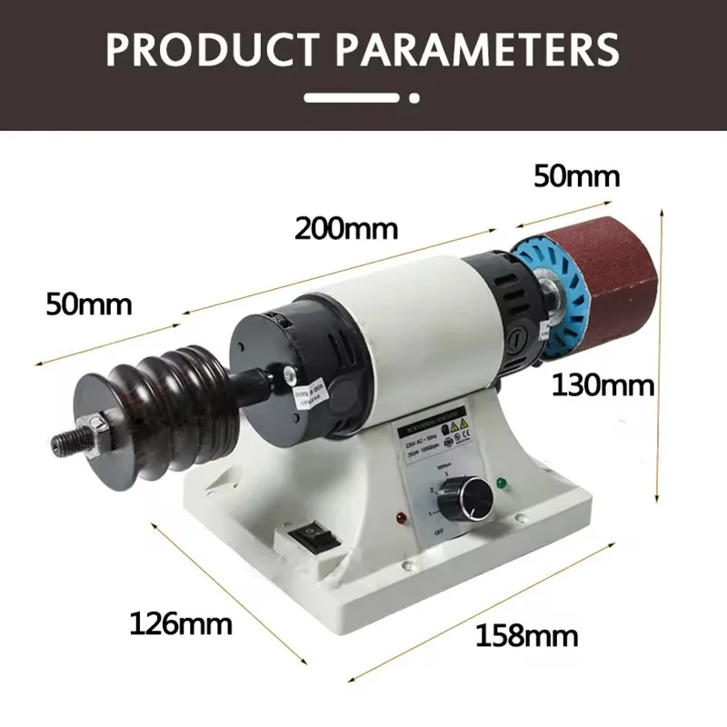 220V Leather Polishing Burnishing Machine Mini Desktop Leather Edge Grinding Machine Polishing Tools Side Polisher