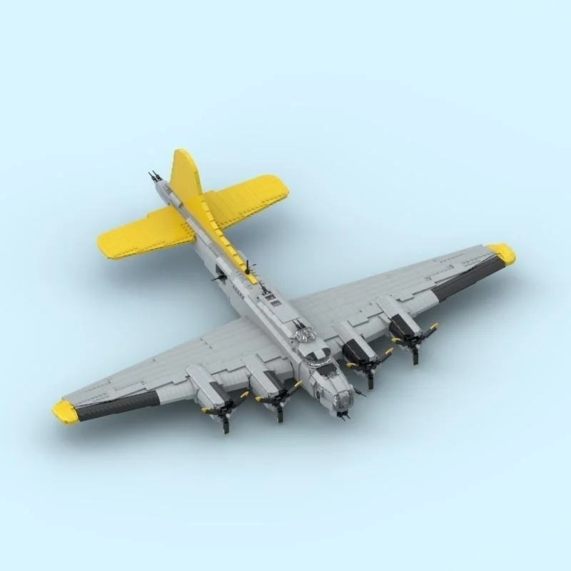 3385PCS MOC Classic Four Propeller Airplane Building Blocks Vintage Heavy Aviation Model DIY Assembly Bricks Display Ornament