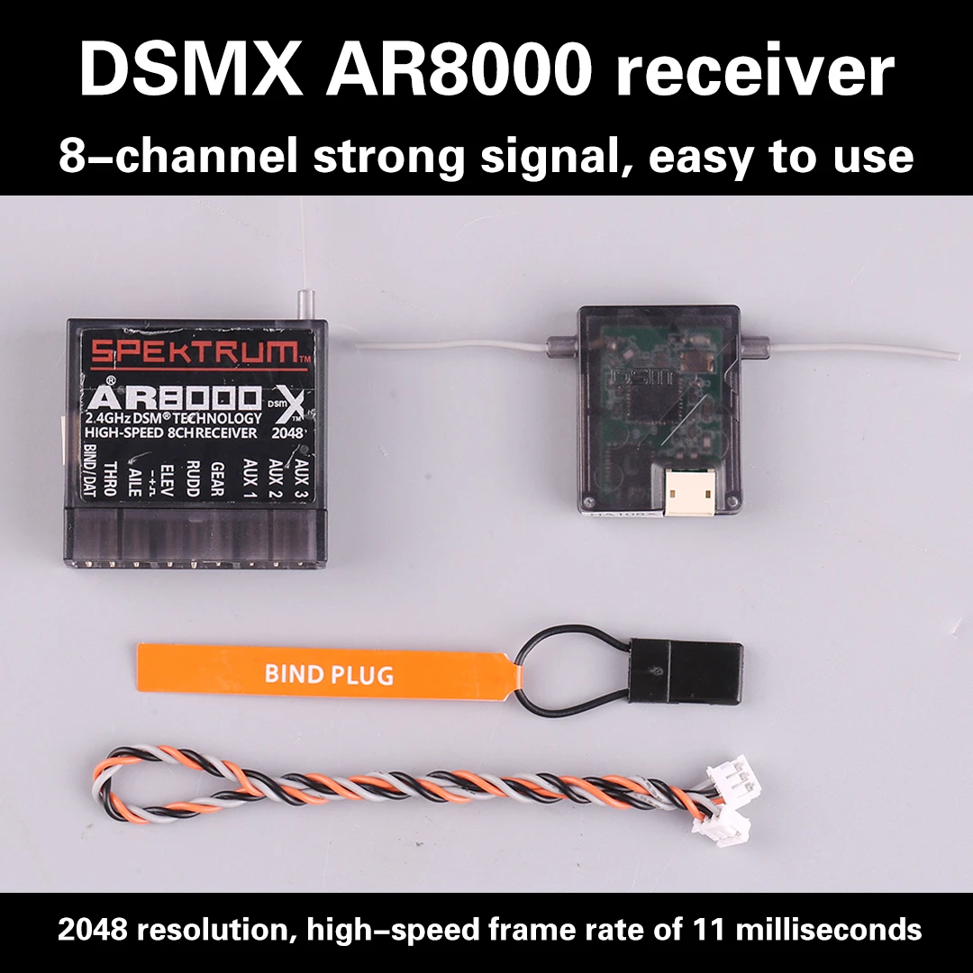 SPMAR8000 AR8000 8-Channel DSMX Receiver for FPV 8-Channel Receiver with High Compatibility And Stability Remote Control Systems
