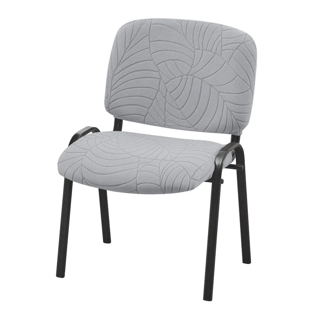 2-Pcs Separated Jacquard Chair Slipcover Soft Textured Fabric Stretch Material Raised Fabric Chair Protector Elastic Fit Design