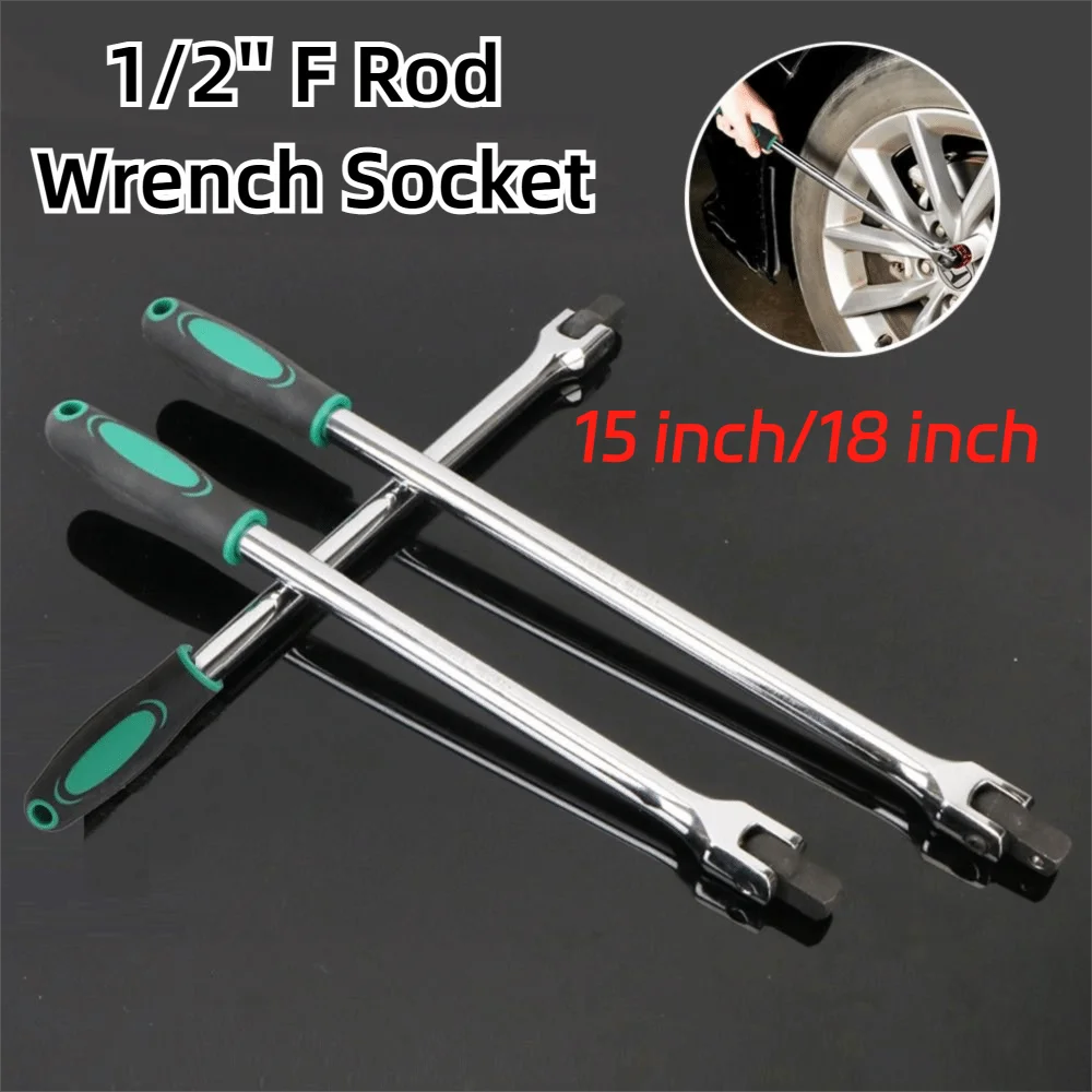1/2 unidade 1/2 ''f haste chave soquete cabeça flexível antiderrapante lidar com disjuntor barra chave de soquete 15 ''18'' alavanca de força forte