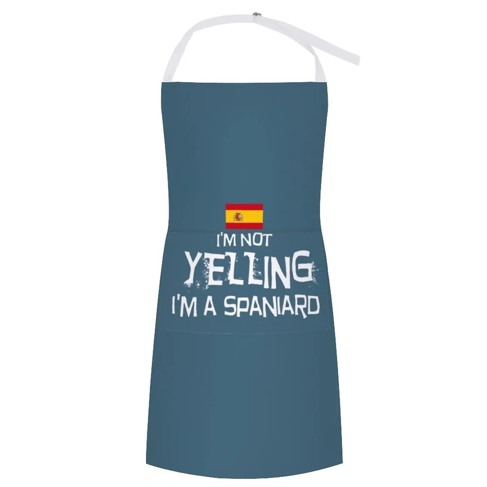 I'm not yelling, I'm a SpaniardFlag of Spain Apron Cute Kitchen Accessories Restaurant Kitchen Equipment