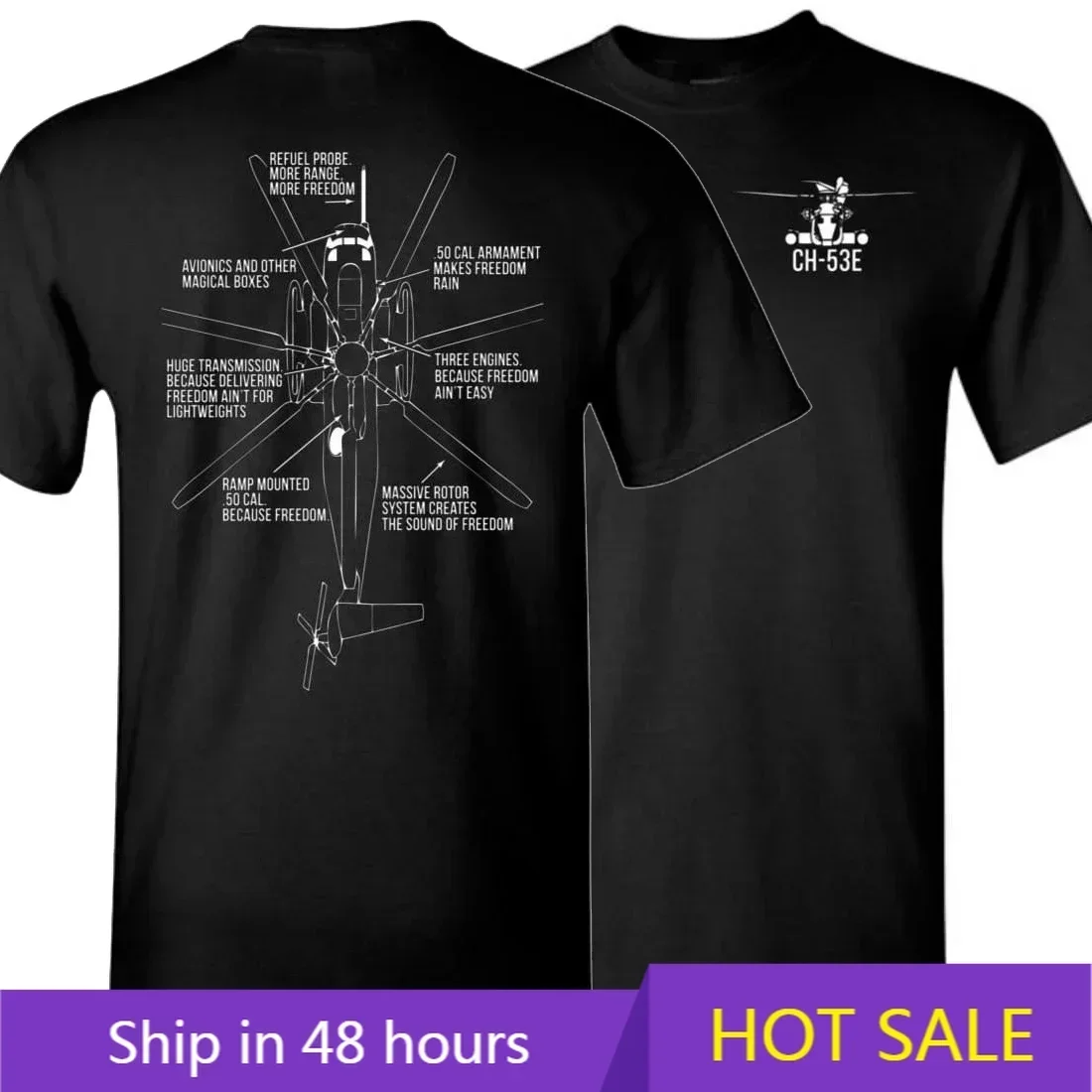 

Summer Cotton Short Sleeve O-Neck Mens T Shirt New S-5xl Creative Design CH-53 Super Stallion Transport Helicopte rmanga Sleeve