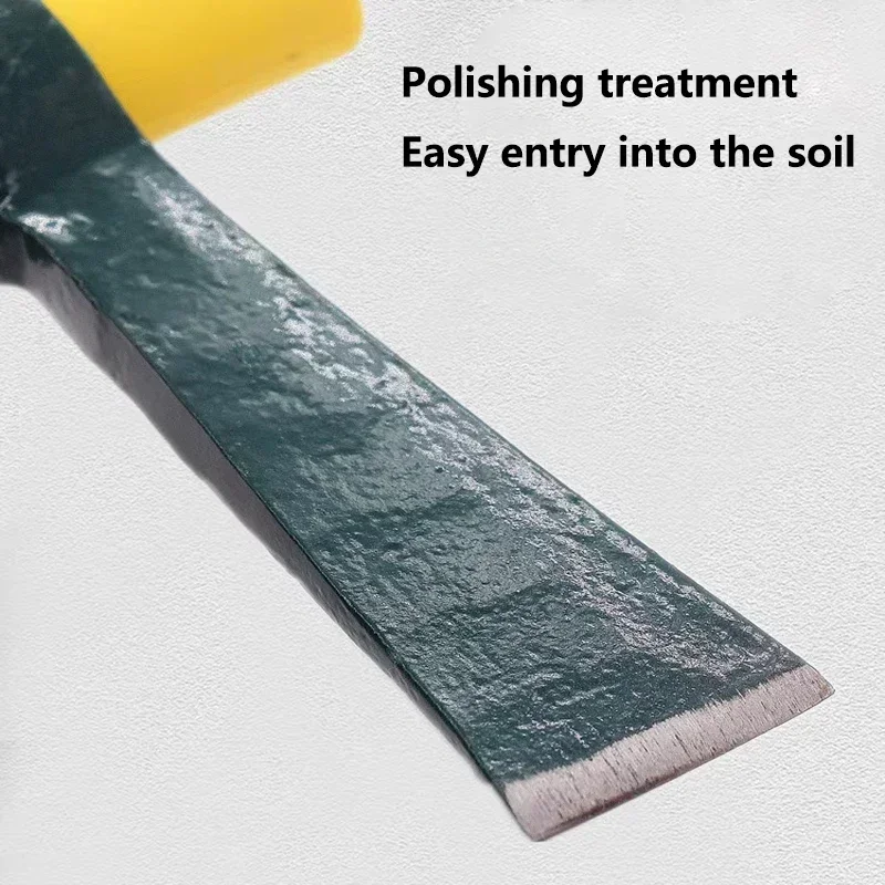 في الهواء الطلق مزورة المعالجة الحرارية الصلب اختيار مجرفة لقطع الأعشاب الضارة تقطيع 1 قطعة المنغنيز الصلب معول مع المضادة للانزلاق المطاط قبضة