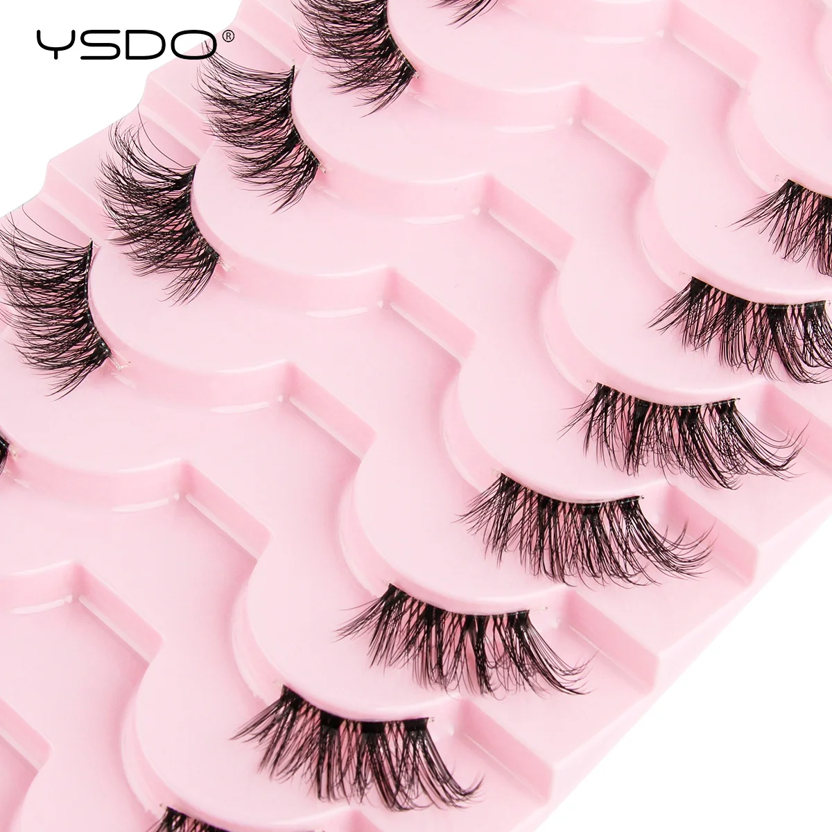 Halve Wimpers 3D Valse Nertsen Wimper Piekerige Wimper Natuurlijke Gevleugelde C Krullende Wimper Uitgebreide Dikke Vos Wimper 3/10 Paar Set