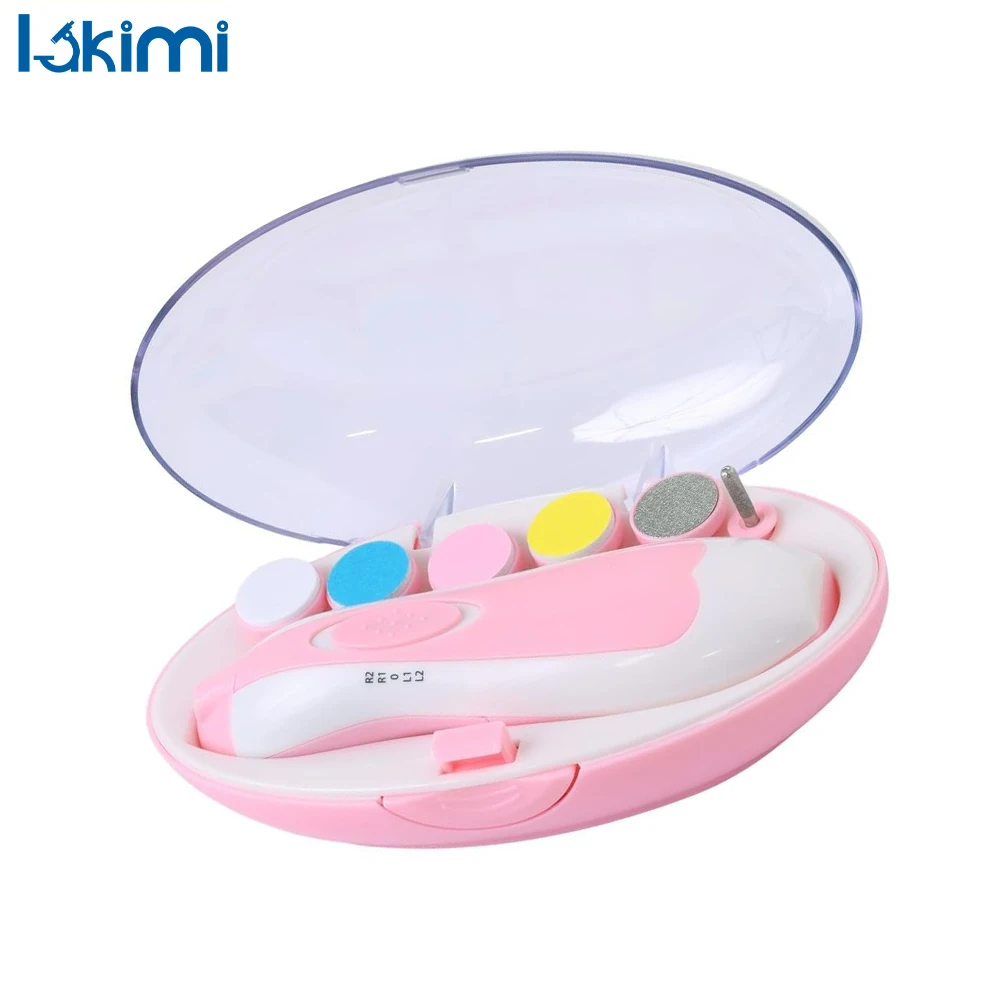 Kid Polisher Tool Baby Electric Nail Trimmer: Baby Care Multifunctional Fingernail Cutter Infant Manicure Set LK-AA531