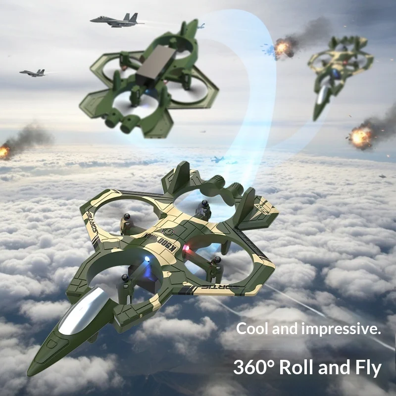 K900 Intelligent Hand Throw RC Drone 4  Resistant Rechargeable Foam Fighter Toy Aircraft Remote Control for Boys And Students