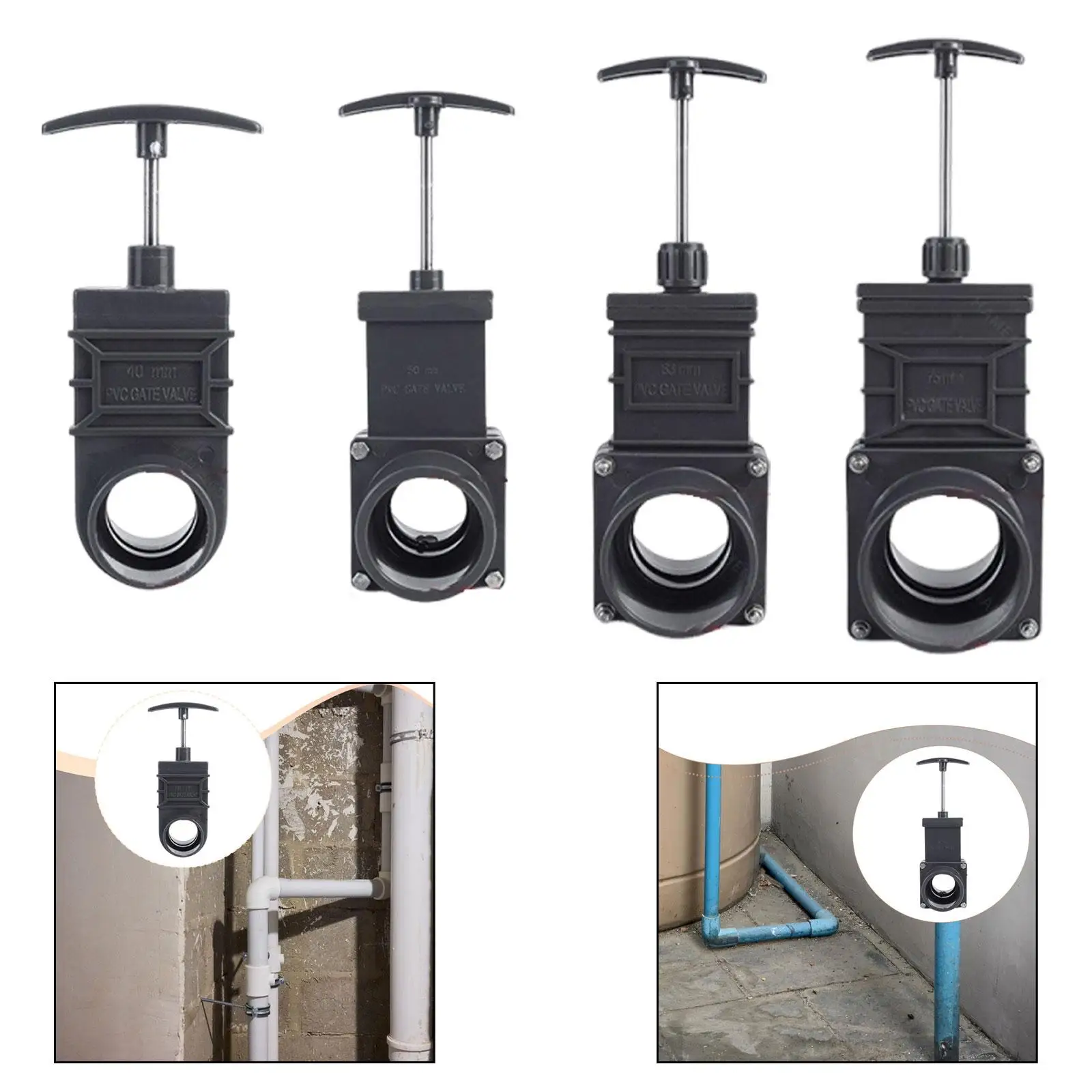 Upvc Gate Valve High Performance Easy to Install Direct Replaces Spare Parts Durability Water Sewage Drain Valve Accessory