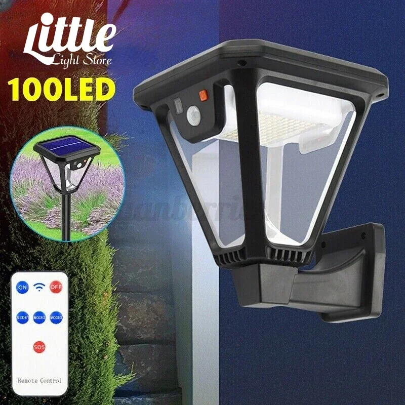 

Solar Wall Lights Outdoor Solar Lamp Solar Sconce Retro Led Wall Lamp Lantern 100LED Garden Decor Waterproof Wall Light