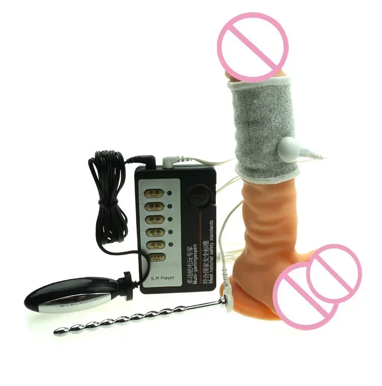 

BDSM Electro Shock Pulse Urethral Catheter Sound Plug Masturbator Electric Stimulate Penis Ring Cock Extender,Men Sex Tool