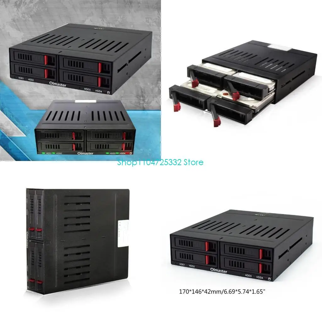 P5EA HDD SSD Case Box Dual USB Optical Drive Mobile Rack Station for 4PCS 2.5'' Hard Disk Enclosure for Desktop PC Computer