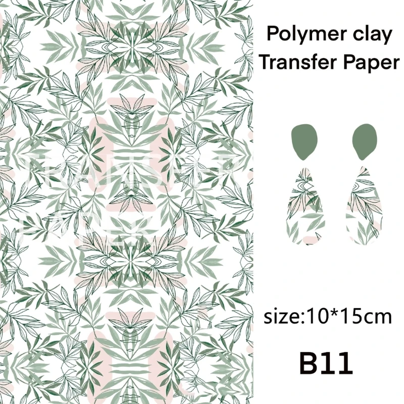 Zarte Ohrringe aus Ton-Transferpapier mit Blumenmustern gestalten