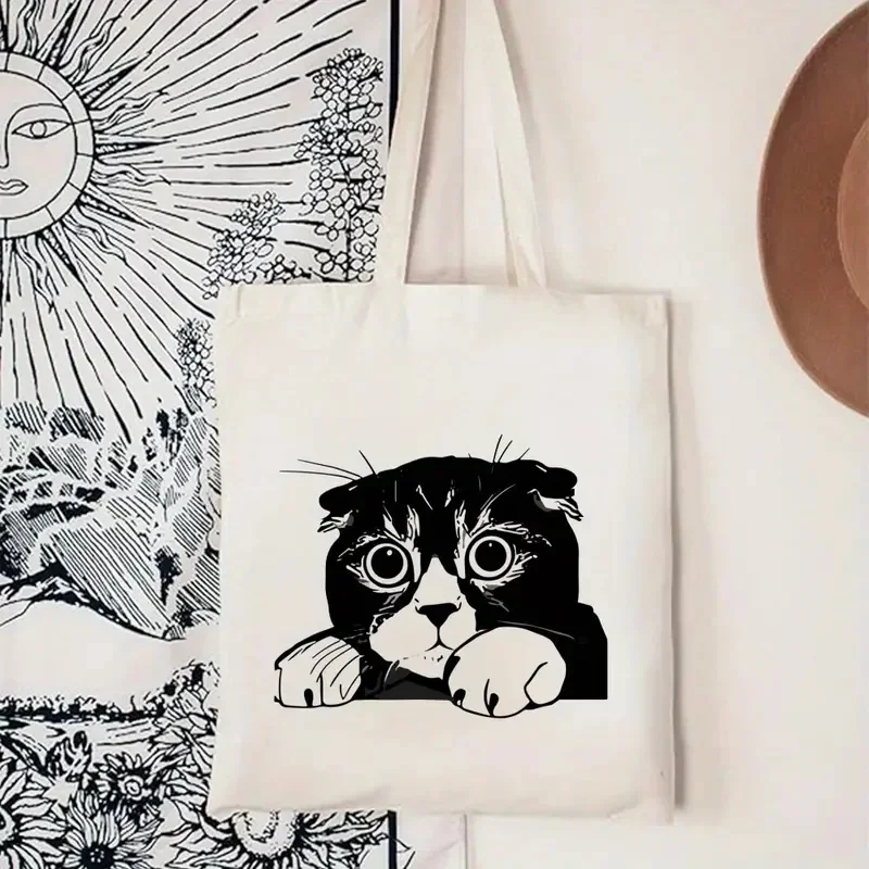 

Bolso de mano de lonamuchos estilos con patrón de animalesgatociervoperrodiseños de arte floral bolso de hombro reutilizable