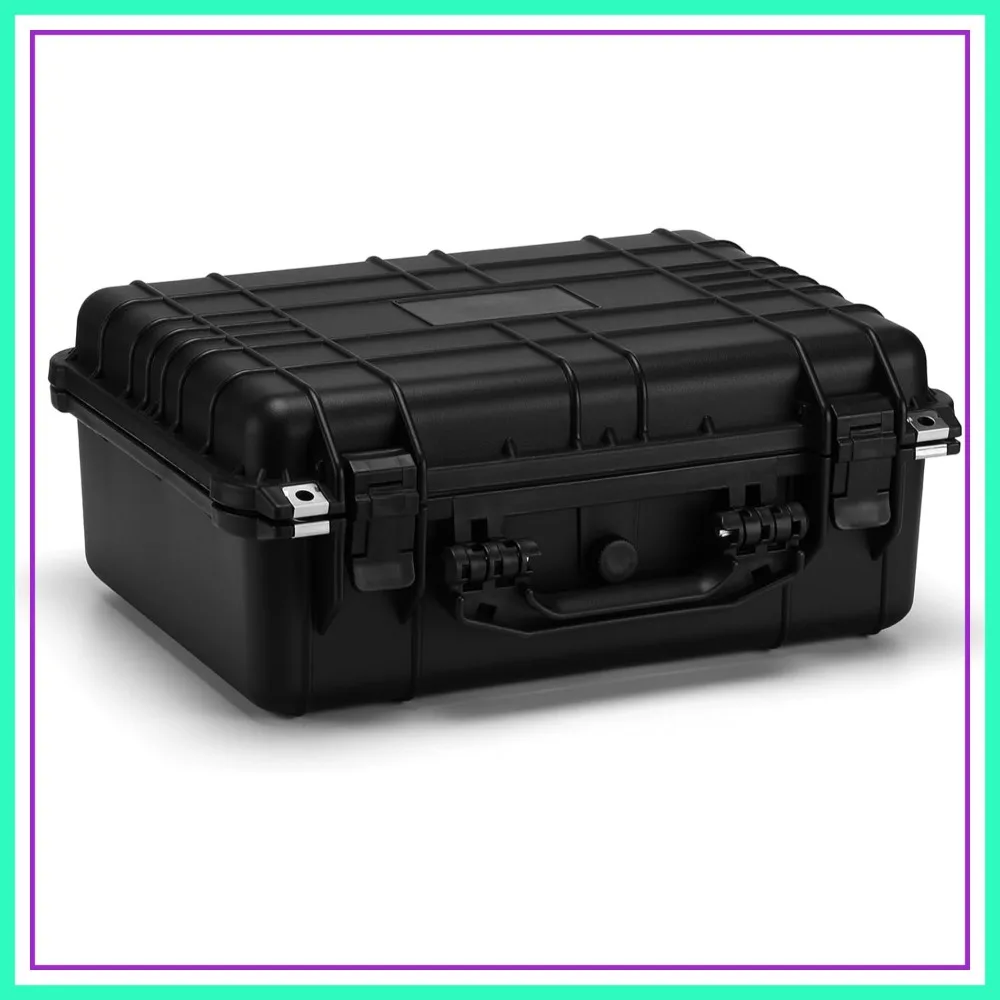 

16" Waterproof Toolbox with Foam Insert, IP67 Lockable Hard Case, Shockproof Weatherproof Container