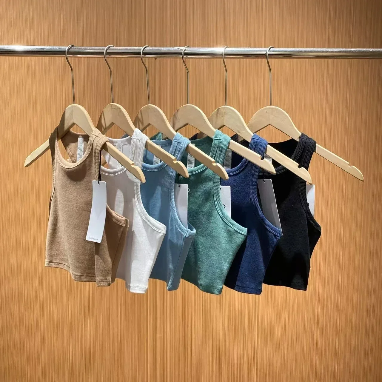 

Accolade Fitness Waist Knitted Suspender Underwear Women Spring Summer European and American Spice Girls Versatile Sports Vest
