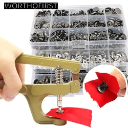 New Metal Snap Fasteners Buttons Botones Pression With Pressure Pliers Sewing Accessories For Clothing/Coats/Bags/Leather Craft