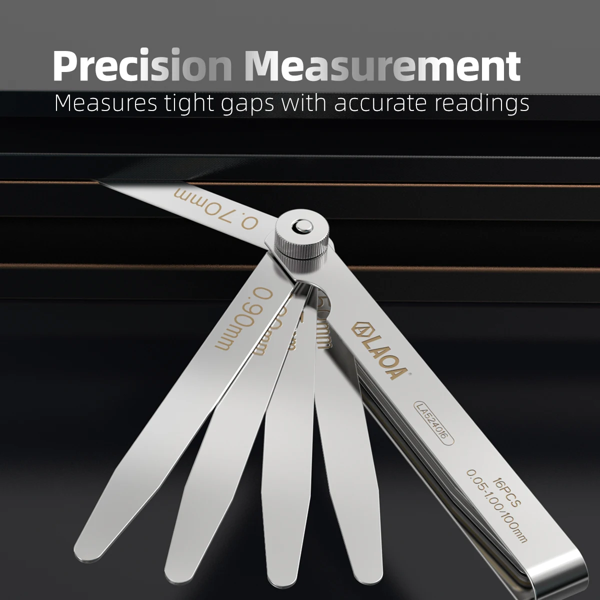 LAOA Stainless Steel Feeler Gauge Set Precision Gap Measuring Tool for Automotive Industrial Mechanical Maintenance 100mm